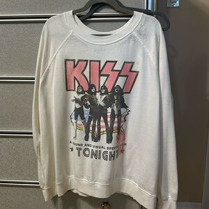 Oversized KISS graphic lightweight crewneck